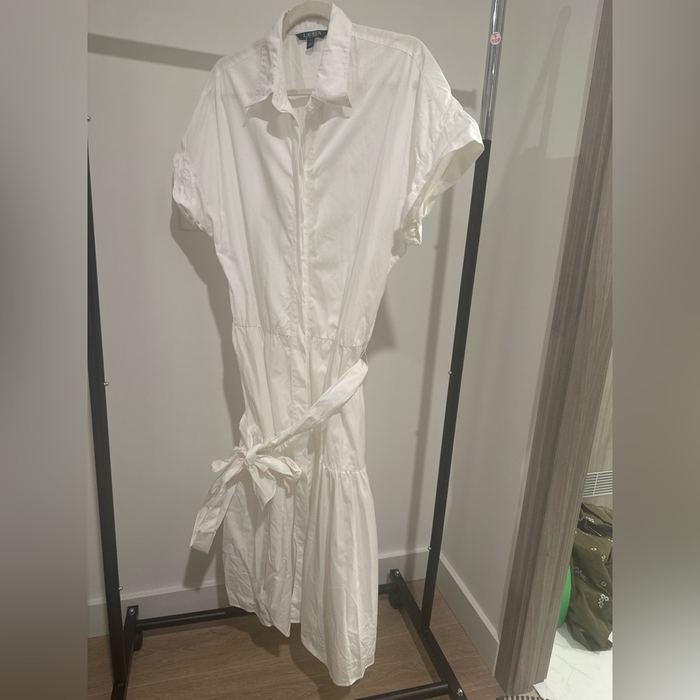 Elegant White Shirt Dress